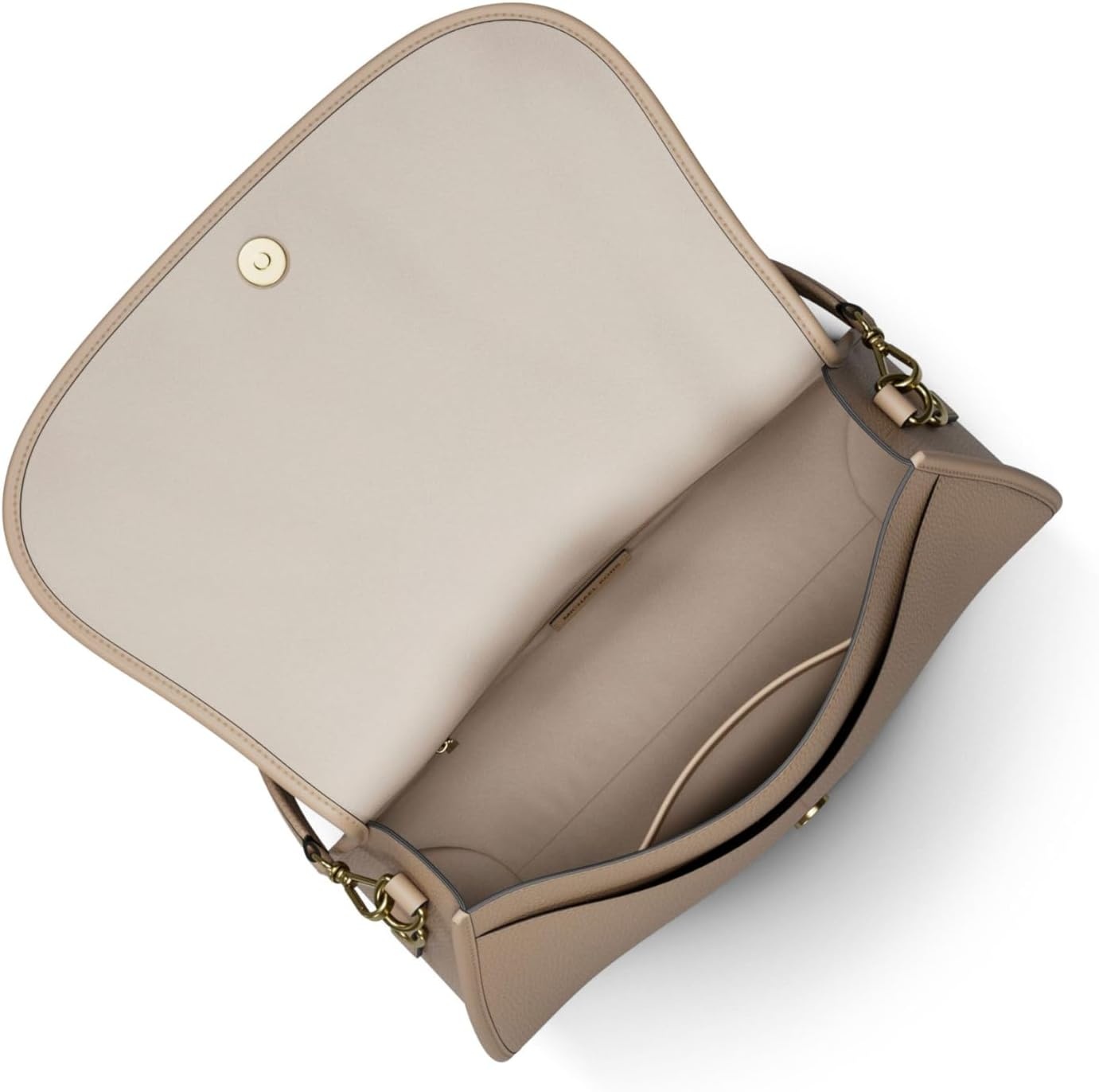 image:imageMichael Kors Womens Holmes Medium Convertible MessengerGoldtone HardwareLeatherKhaki