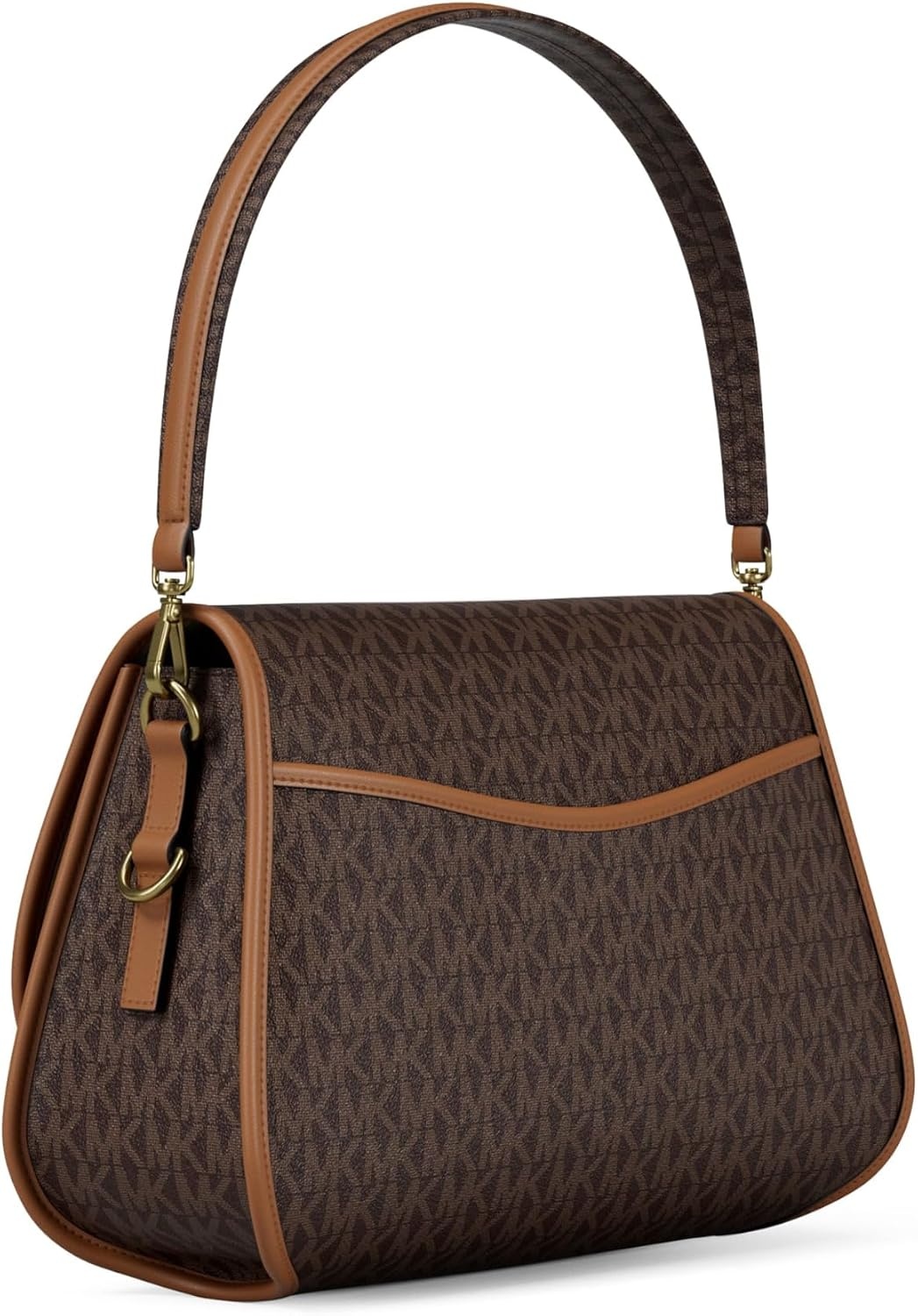 image:imageMichael Kors Womens Holmes Medium Convertible MessengerLeatherBrownAcorn