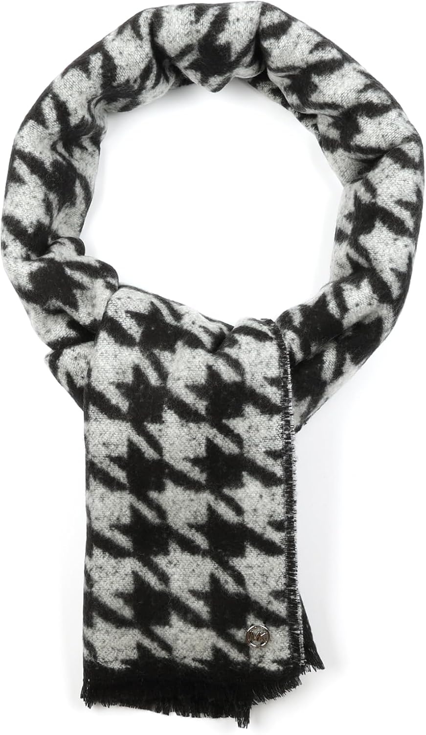 image:imageMichael Kors Womens Houndstooth Wrap Stylish Fashion Accessory Scarf for Cold Weather