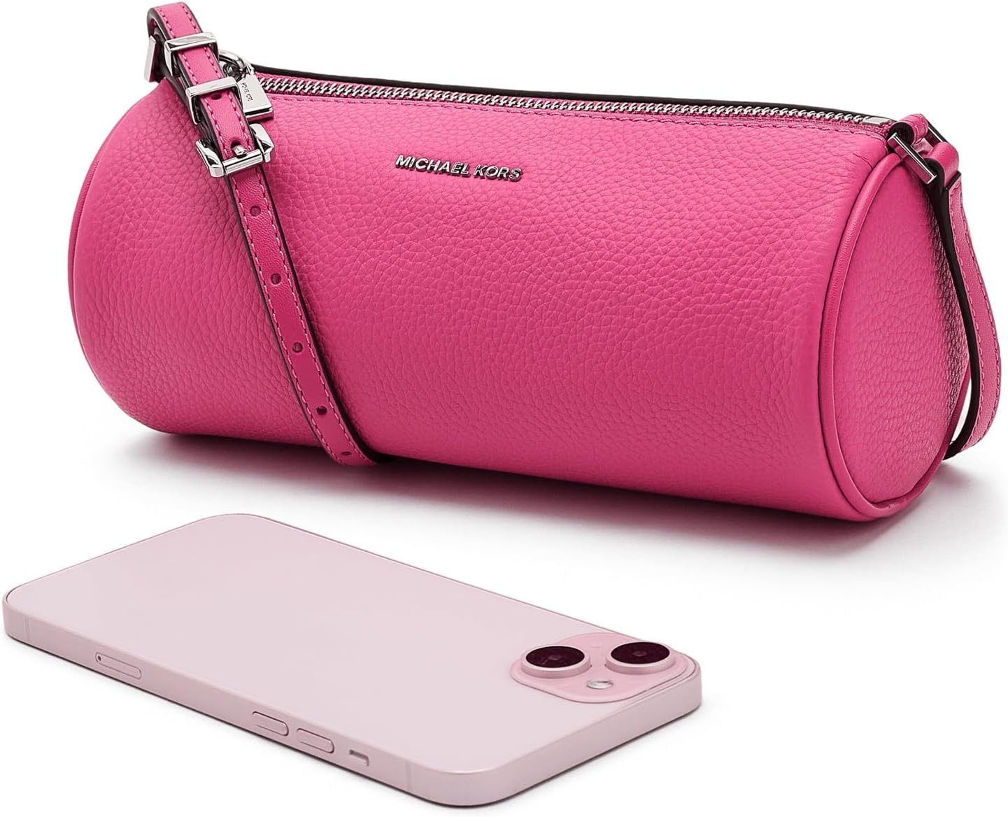 image:imageMichael Kors Womens Izzy Small Barrel PouchetteRaspberry