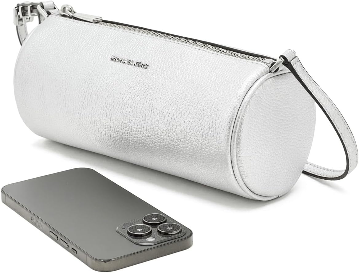 image:imageMichael Kors Womens Izzy Small Barrel PouchetteSilver