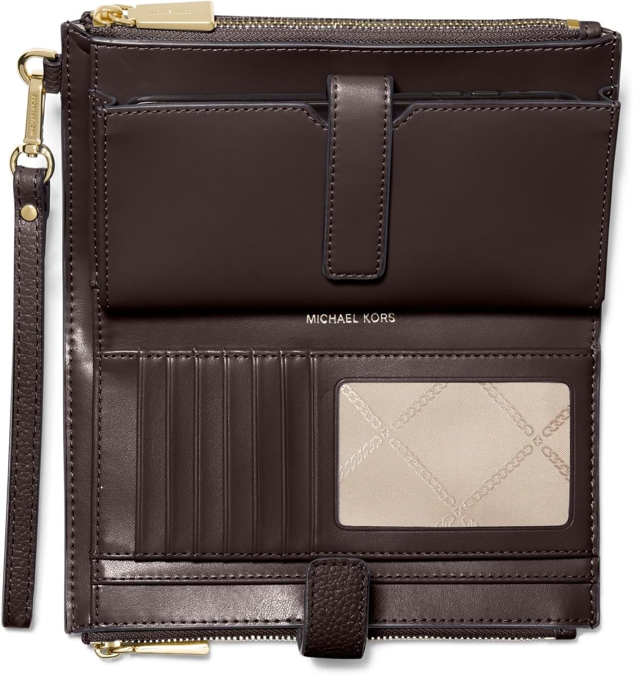 image:imageMichael Kors Womens Jet Set Double Zip WristletChocolate