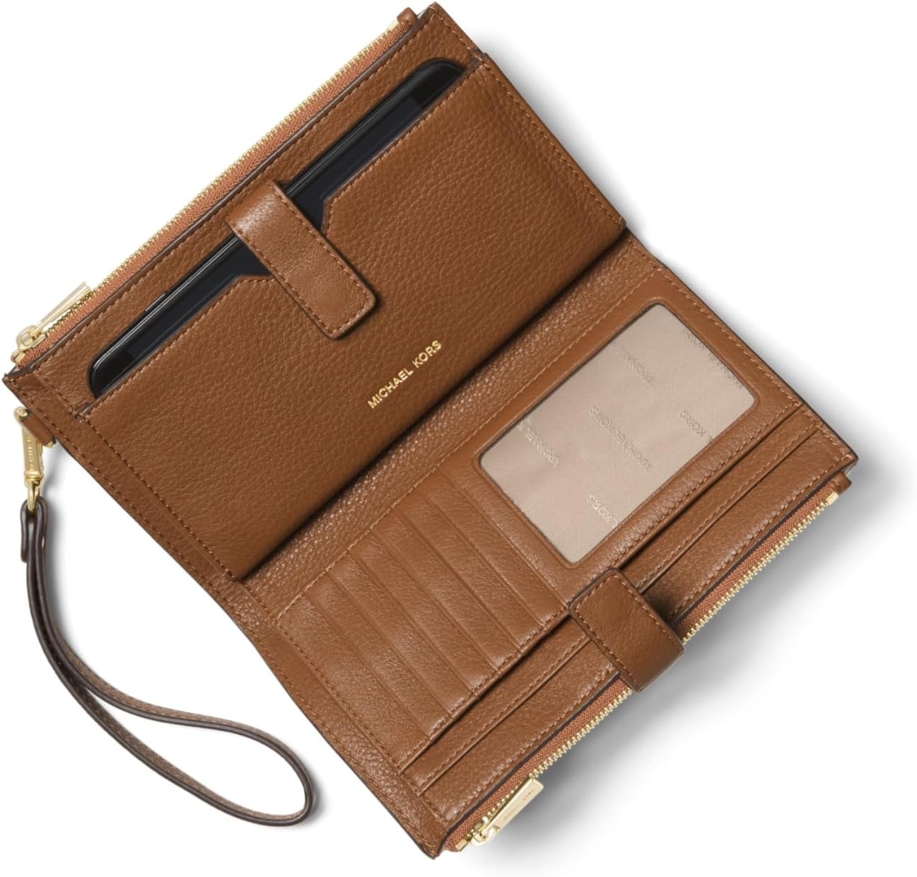 image:imageMichael Kors Womens Jet Set Double Zip WristletGoldtone HardwareLuggage