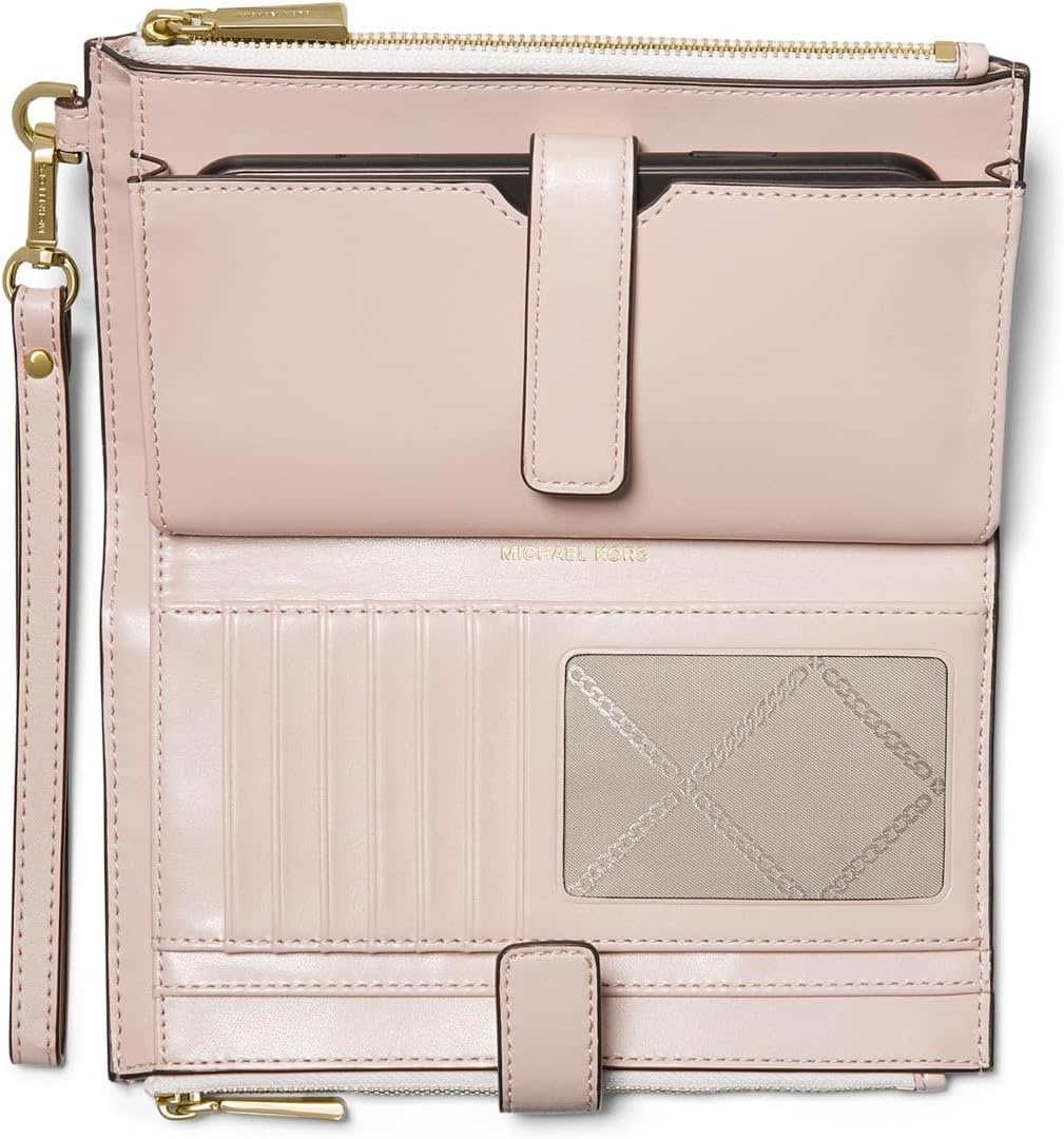 image:imageMichael Kors Womens Jet Set Double Zip WristletOptic WhiteSoft Pink