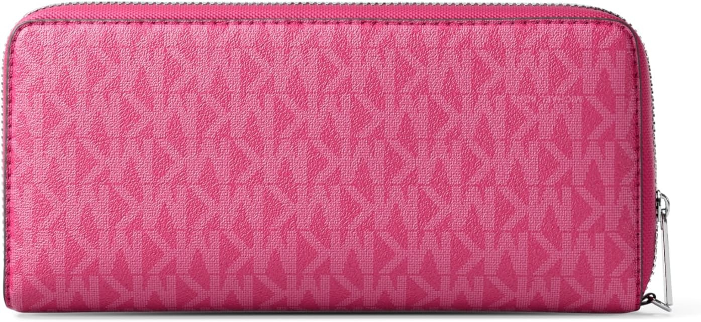 image:imageMichael Kors Womens Jet Set Travel Continental GoldTone HardwareMK Signature Semi Lux Black ChambraySilverTone HardwareMK SignatureRaspberry