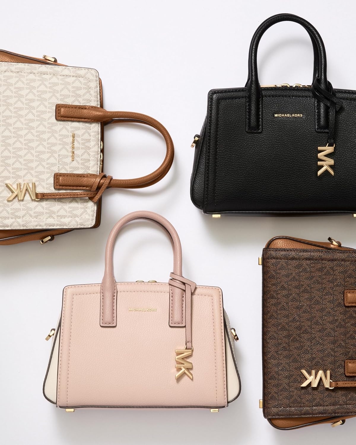 image:imageMichael Kors Womens Laila Extra Small Crossbody BagGoldtone HardwareEmbossed Goat LeatherIvy