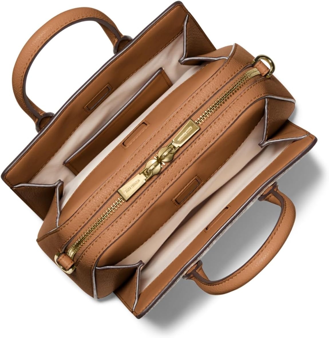 image:imageMichael Kors Womens Laila Extra Small Crossbody BagGoldtone HardwareSignature Coated TwillVanillaAcorn