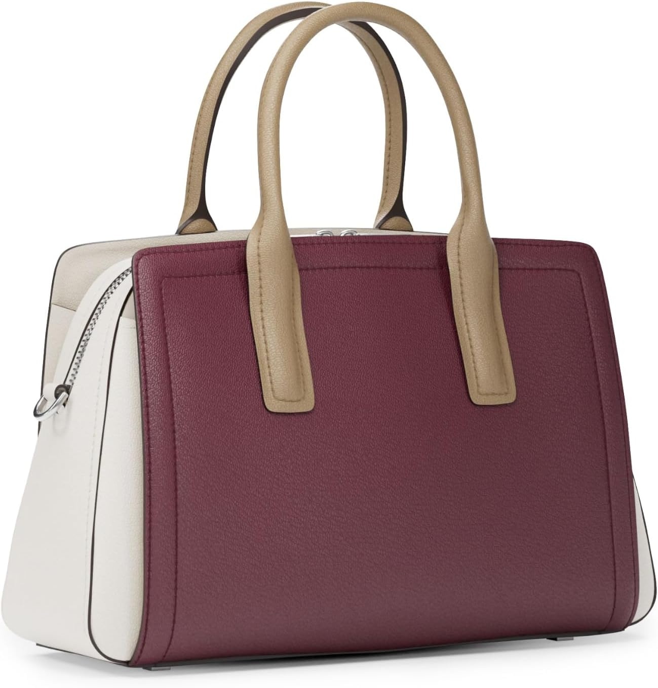 image:imageMichael Kors Womens Laila Medium SatchelSilvertone HardwareTricolor Embossed LeatherOxblood Multi
