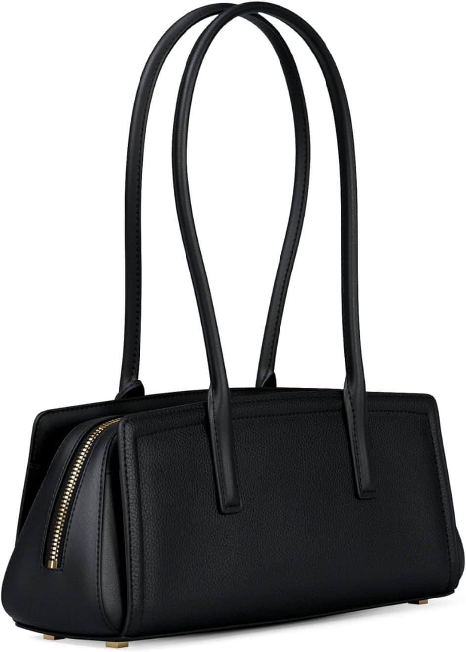 image:imageMichael Kors Womens Laila Small Shoulder Tote BagGoldtone HardwareLeatherBlack