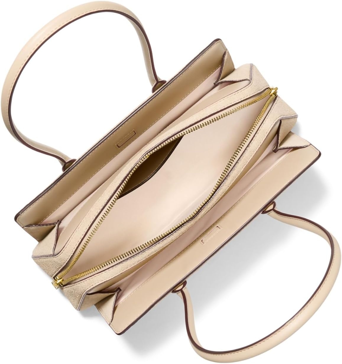 image:imageMichael Kors Womens Laila Small Shoulder Tote BagGoldtone HardwareSuede LeatherKhaki