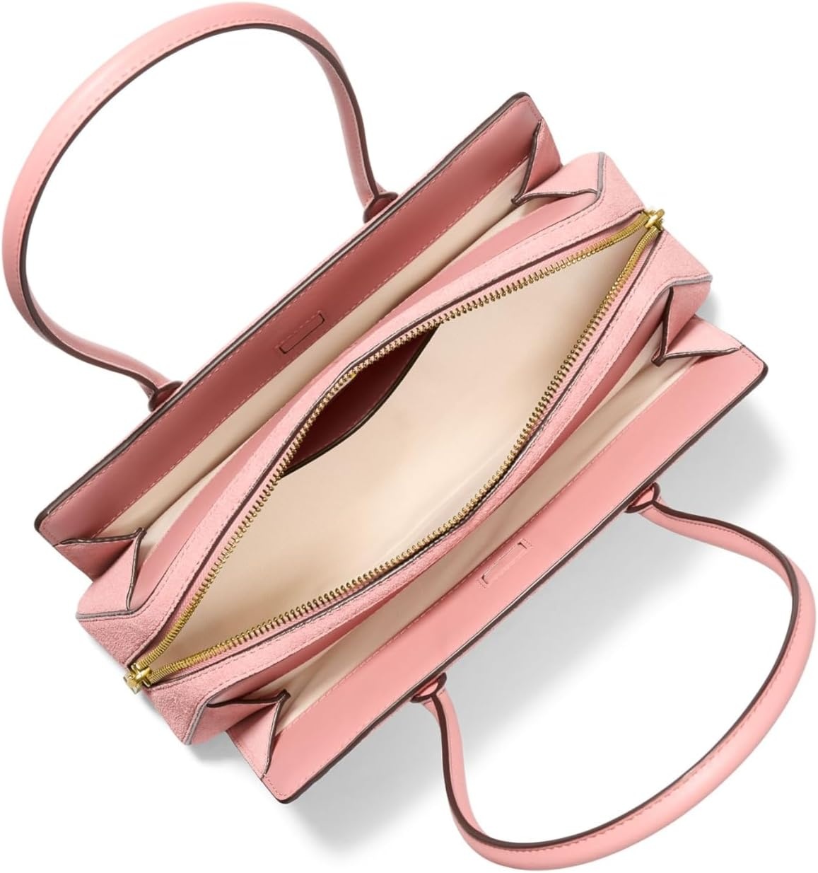image:imageMichael Kors Womens Laila Small Shoulder Tote BagGoldtone HardwareSuede LeatherPrimrose