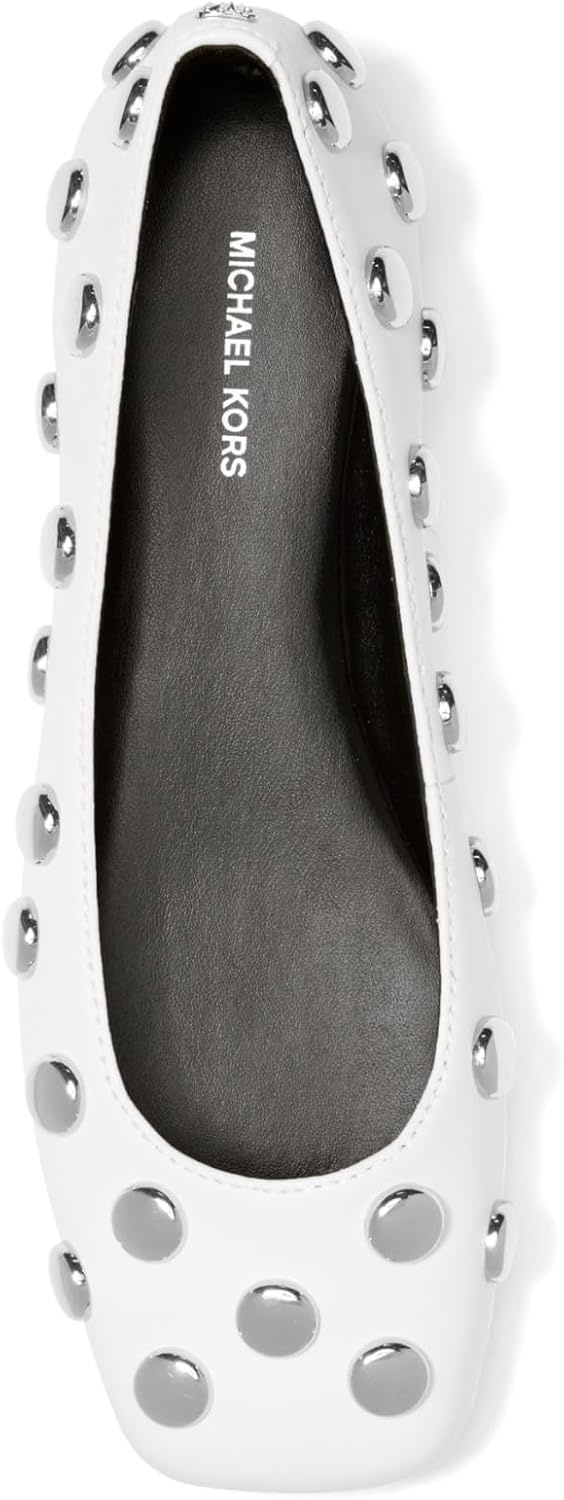 image:imageMichael Kors Womens Matilda Flex FlatDome StudsOptic White