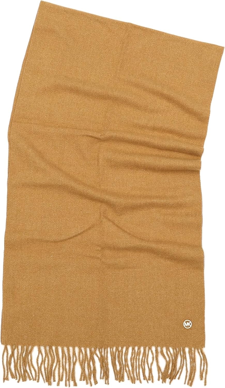 image:imageMichael Kors Womens Metallic Herringbone Wrap Stylish Fashion AccessoryDark Camel Gold Me