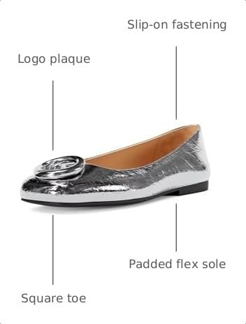 image:imageMichael Kors Womens Milan Flex Ballet FlatSilver
