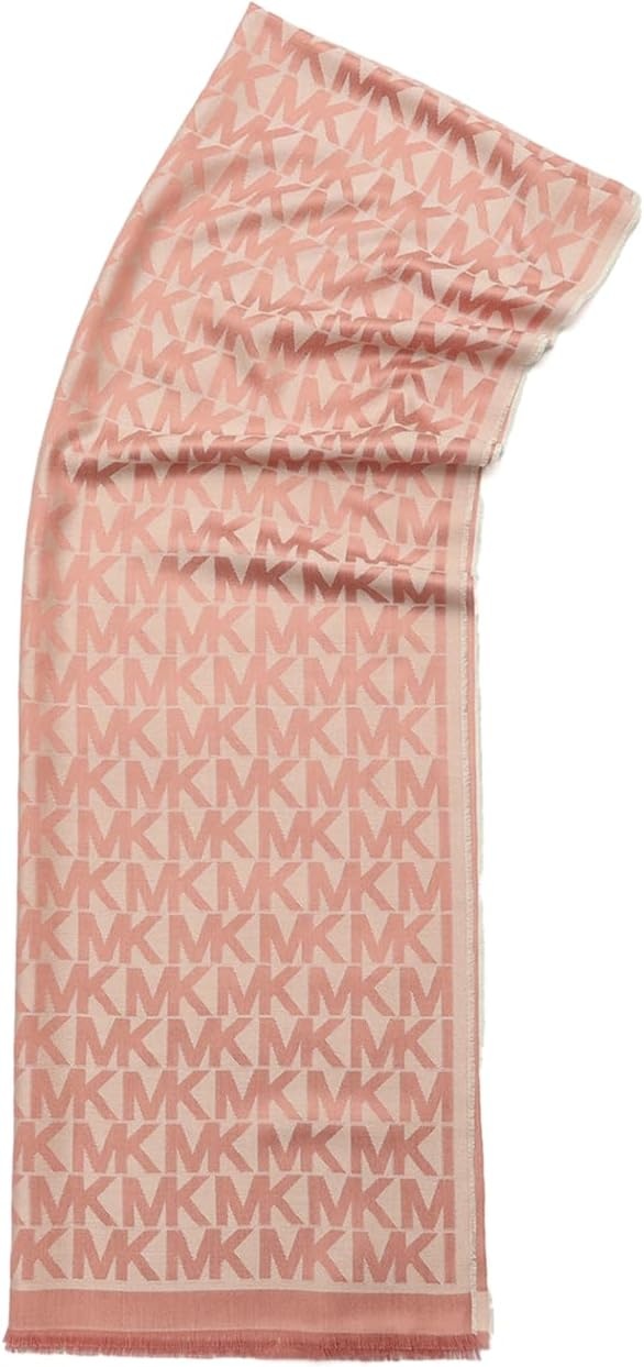 image:imageMichael Kors Womens Mk Charm Colorblocked Lws Scarf Stylish Fashion Accessory for Cold WeatherDusty Rose