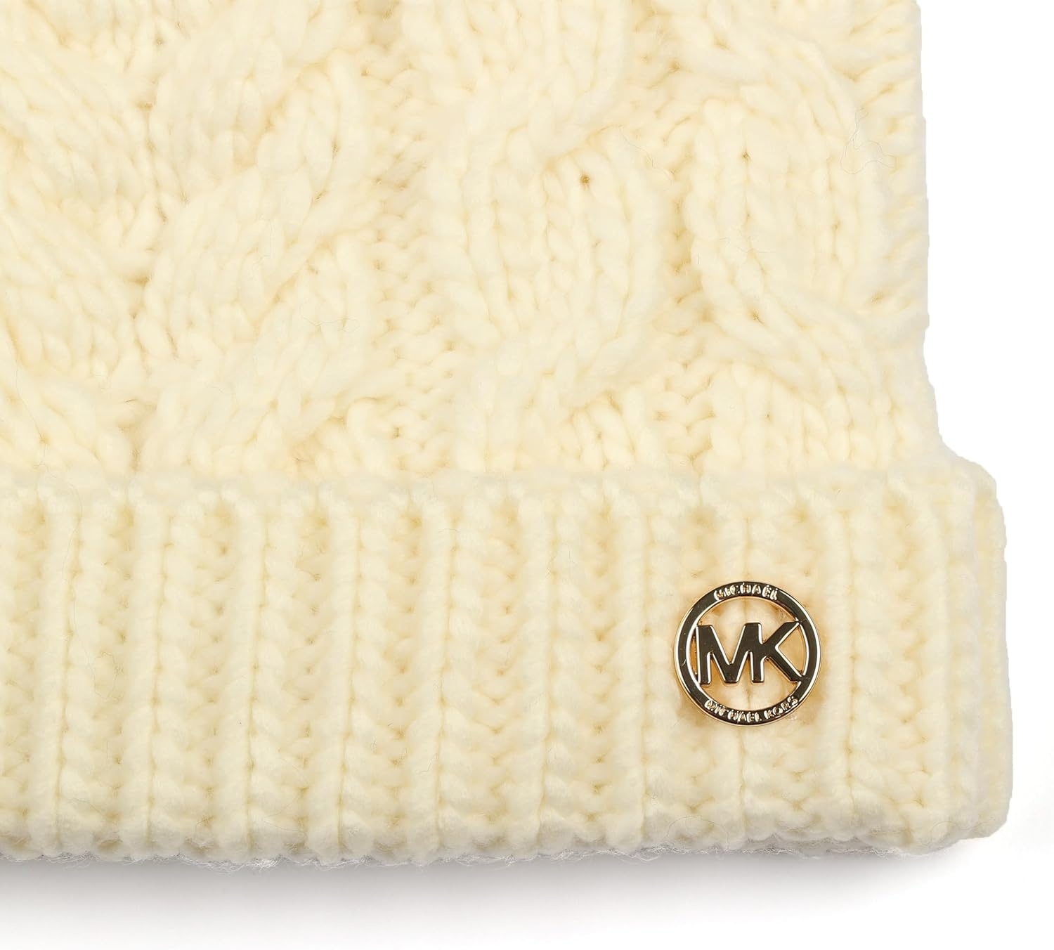 image:imageMichael Kors Womens Moving Cables Beanie Stylish Hat amp Fashion Accessory Cap for WomenCream