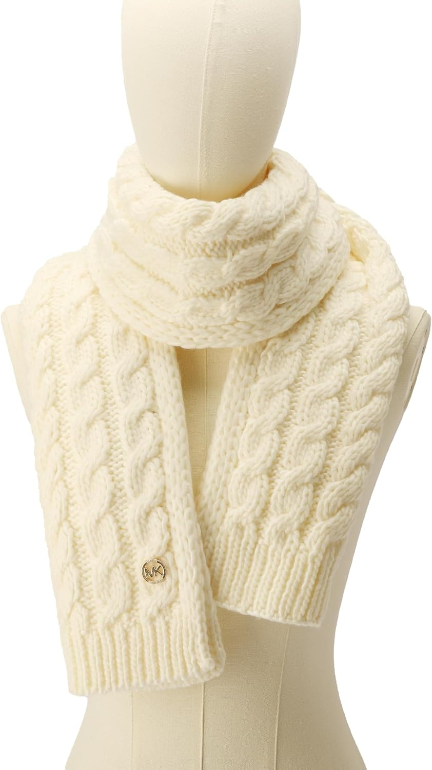 image:imageMichael Kors Womens Moving Cables Scarf Stylish Fashion Accessory Ideal for Cold WeatherCream