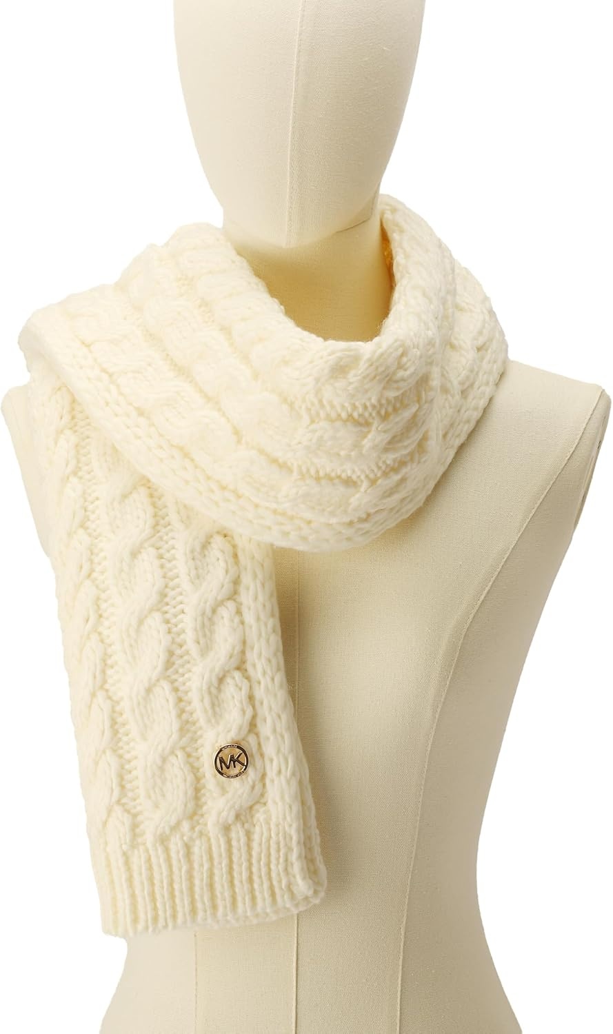 image:imageMichael Kors Womens Moving Cables Scarf Stylish Fashion Accessory Ideal for Cold WeatherCream