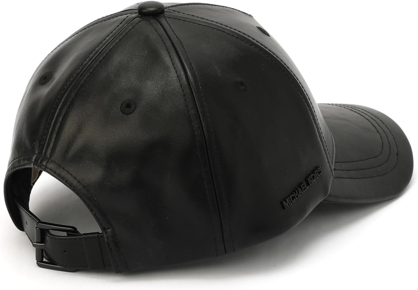 image:imageMichael Kors Womens Neoprene amp Leather Baseball Cap Stylish Hat amp Fashion AccessoryBlack
