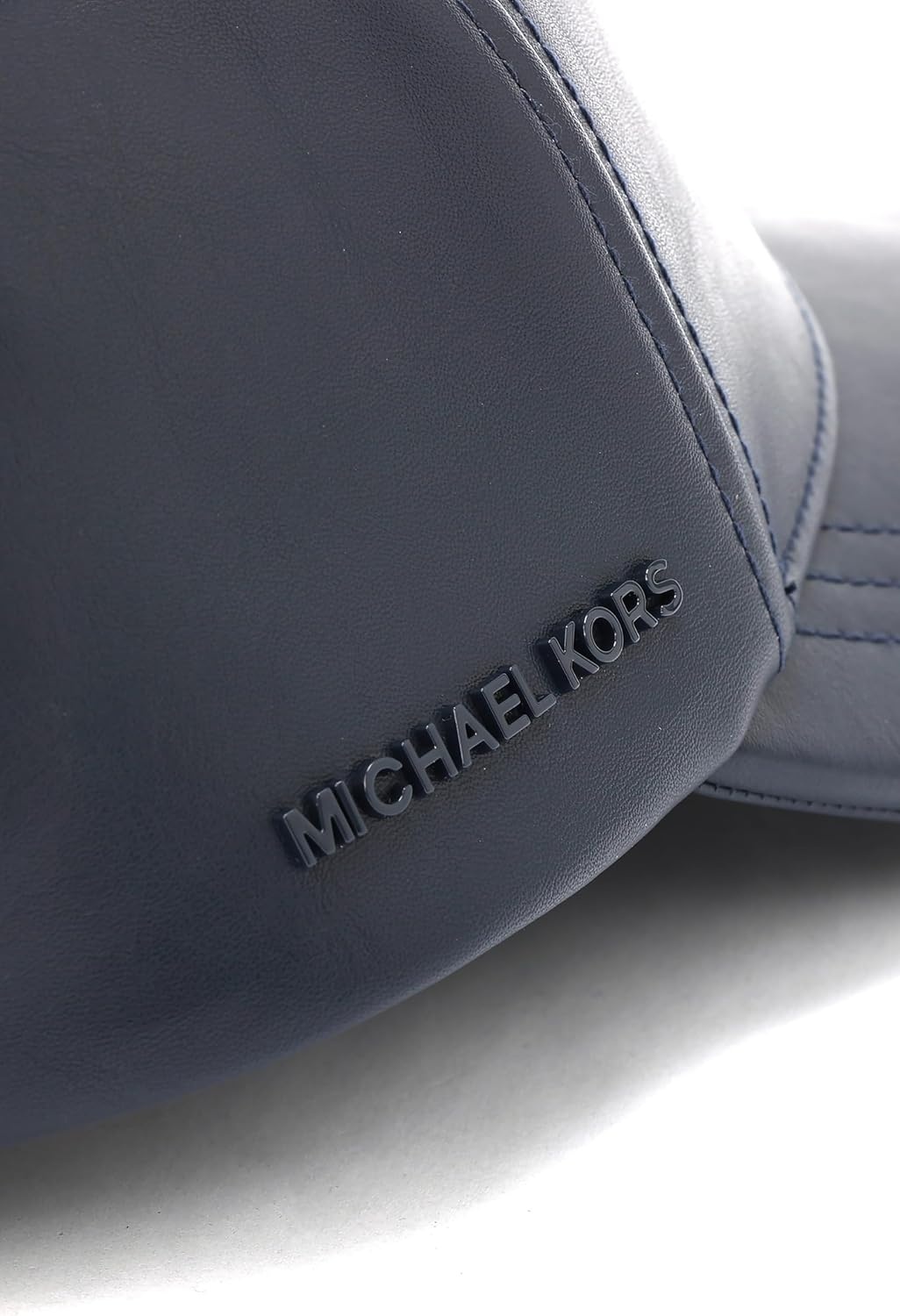 image:imageMichael Kors Womens Neoprene amp Leather Baseball Cap Stylish Hat amp Fashion AccessoryNavy