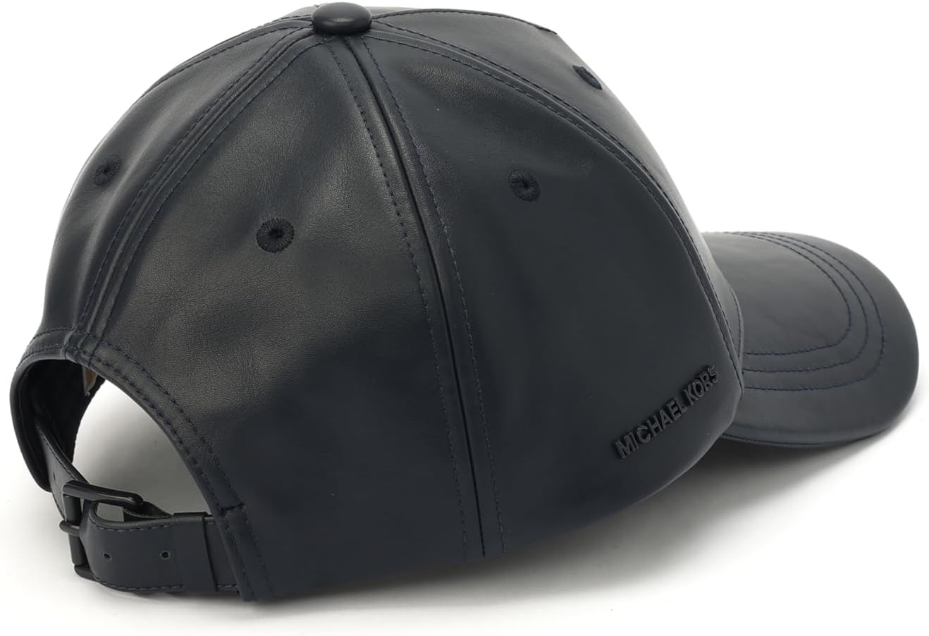 image:imageMichael Kors Womens Neoprene amp Leather Baseball Cap Stylish Hat amp Fashion AccessoryNavy