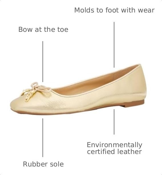 image:imageMichael Kors Womens Nori Flex FlatPale Gold
