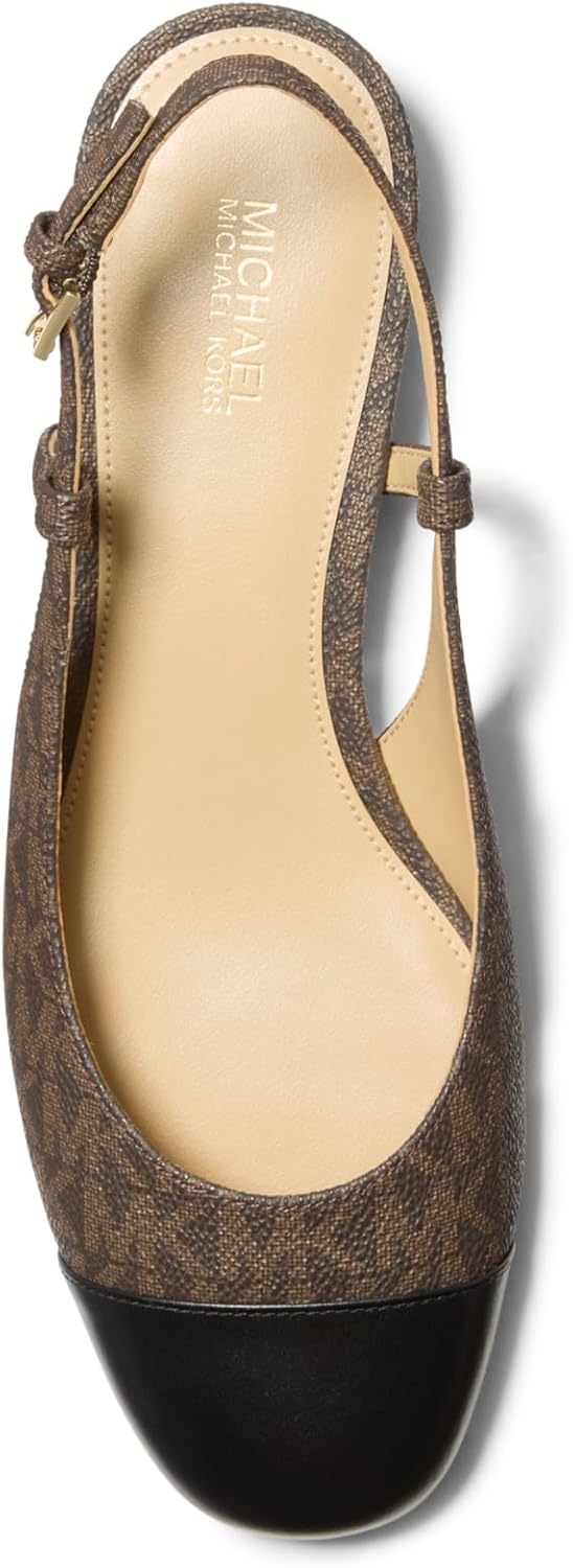 image:imageMichael Kors Womens Perla Flex Sling FlatBrownBlack