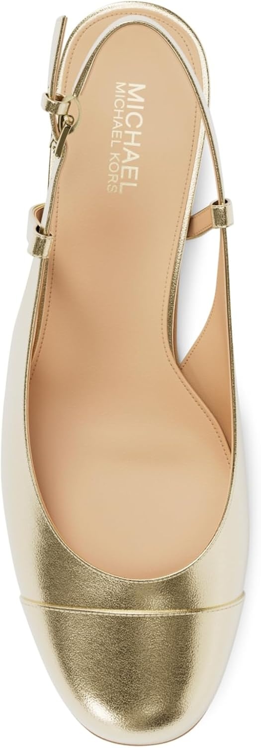 image:imageMichael Kors Womens Perla Flex Sling FlatPale Gold