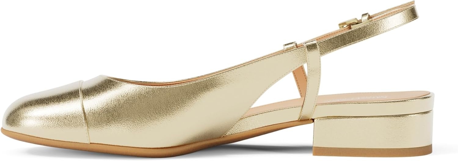 image:imageMichael Kors Womens Perla Flex Sling FlatPale Gold