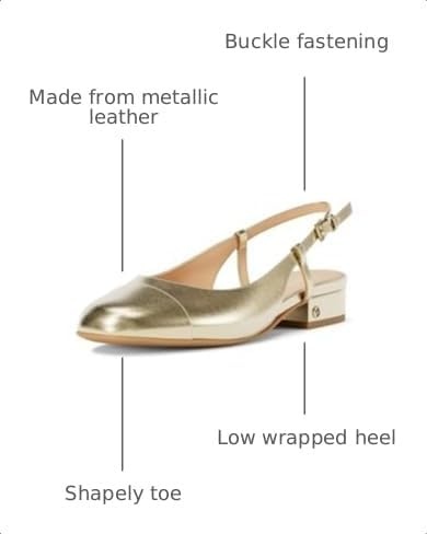 image:imageMichael Kors Womens Perla Flex Sling FlatPale Gold