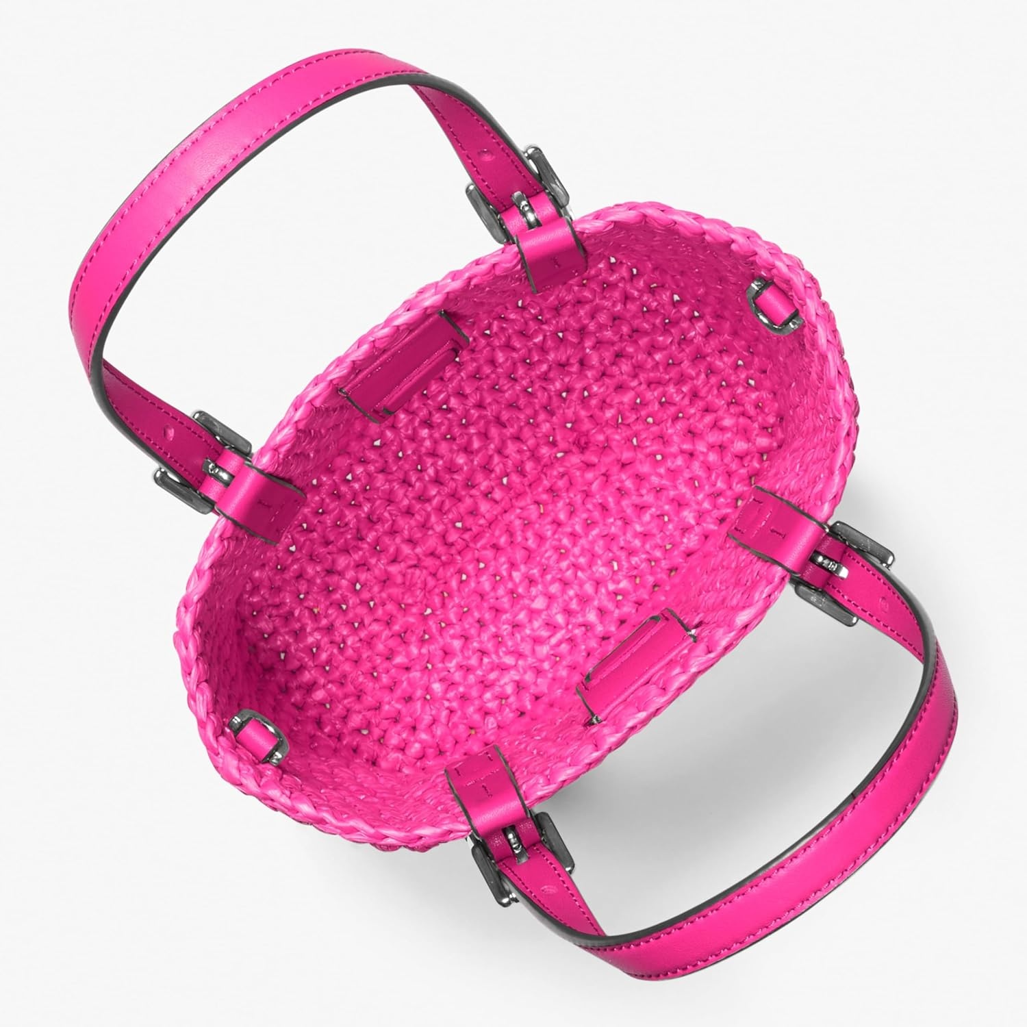 image:imageMichael Kors Womens Quinn Extra Small Tote Crossbody BagSilvertone HardwareStrawRaspberry