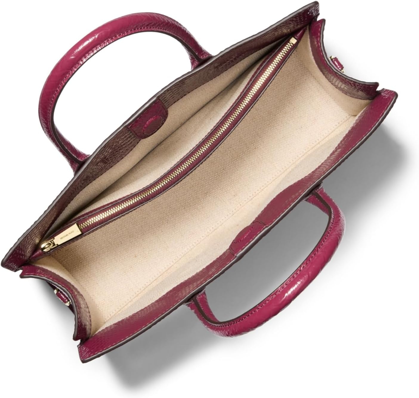 image:imageMichael Kors Womens Scarlett Medium SatchelGoldtone HardwareEmbossed Python LeatherMulberry