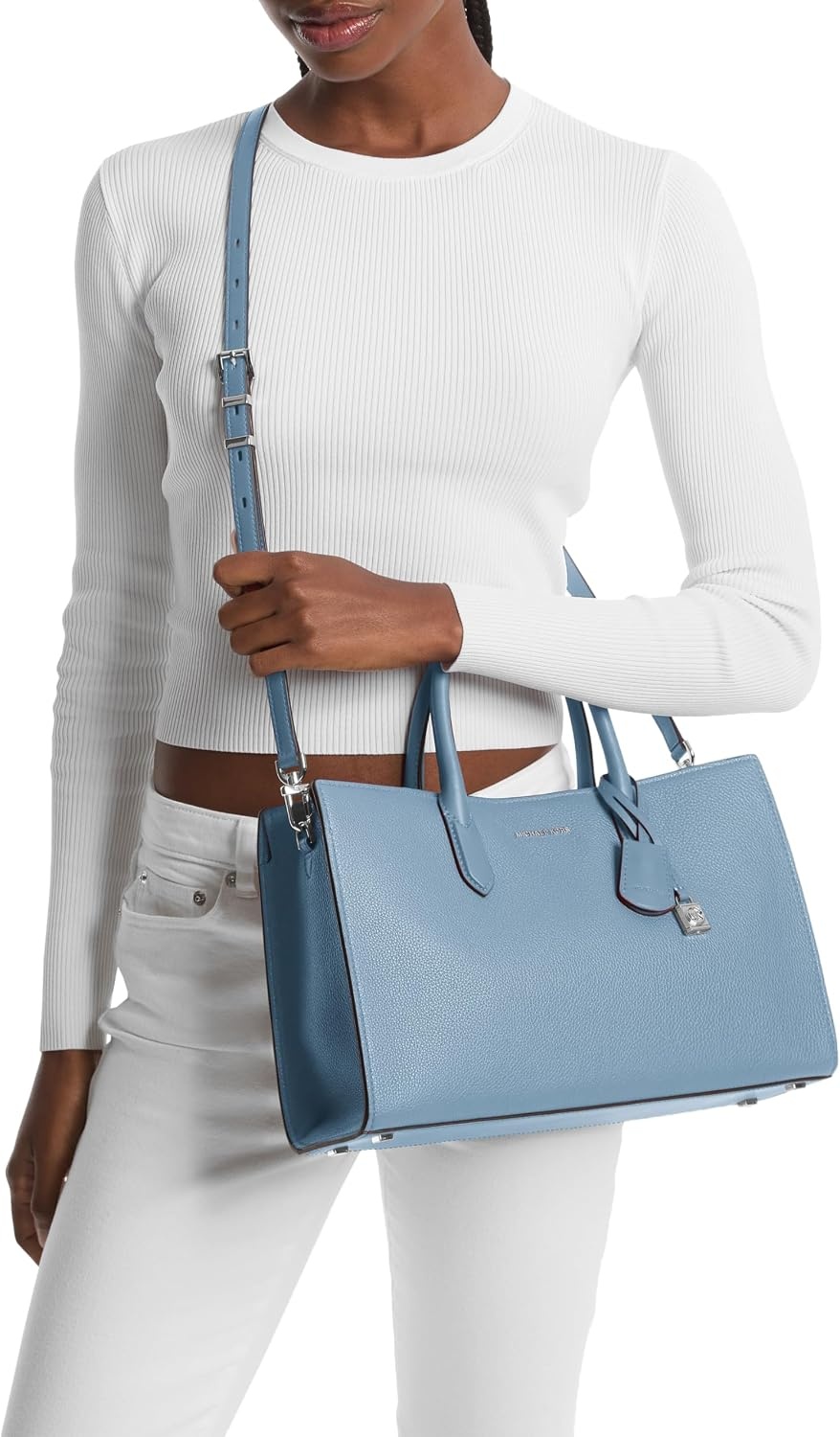 image:imageMichael Kors Womens Scarlett Medium SatchelSilvertone HardwareChambray