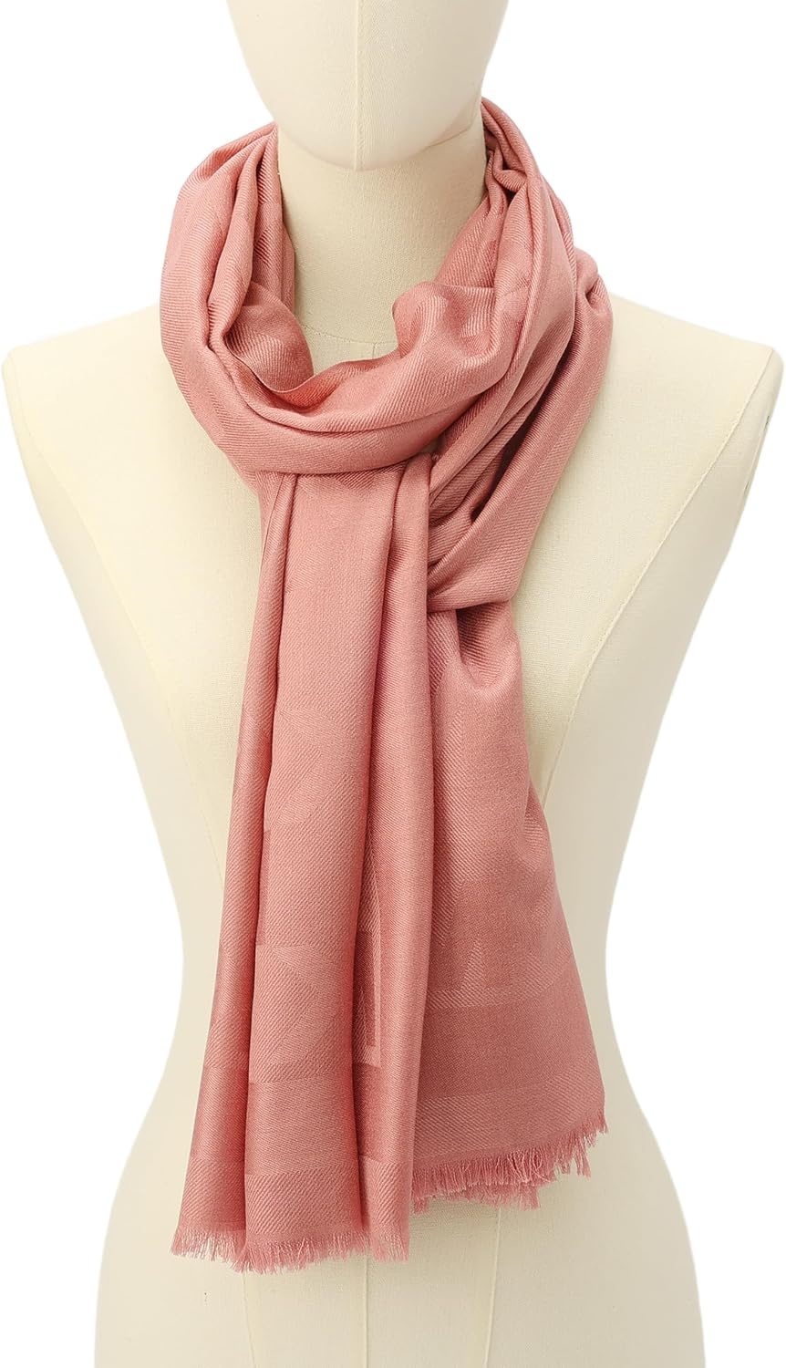 image:imageMichael Kors Womens Stacked Full Scale Scarf Soft amp Stylish Fashion Accessory for Cold WeatherDusty Rose