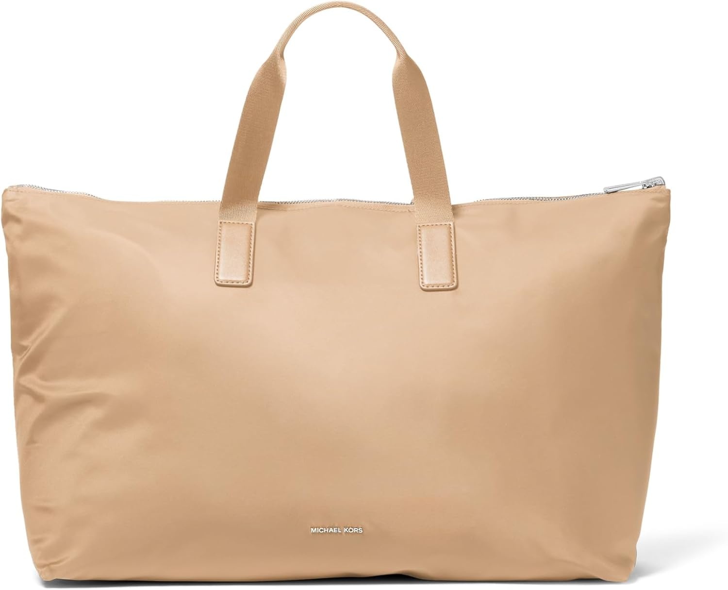 image:imageMichael Kors Womens Tanner Large Packable ToteSilvertone HardwareMk SignaturePeanut