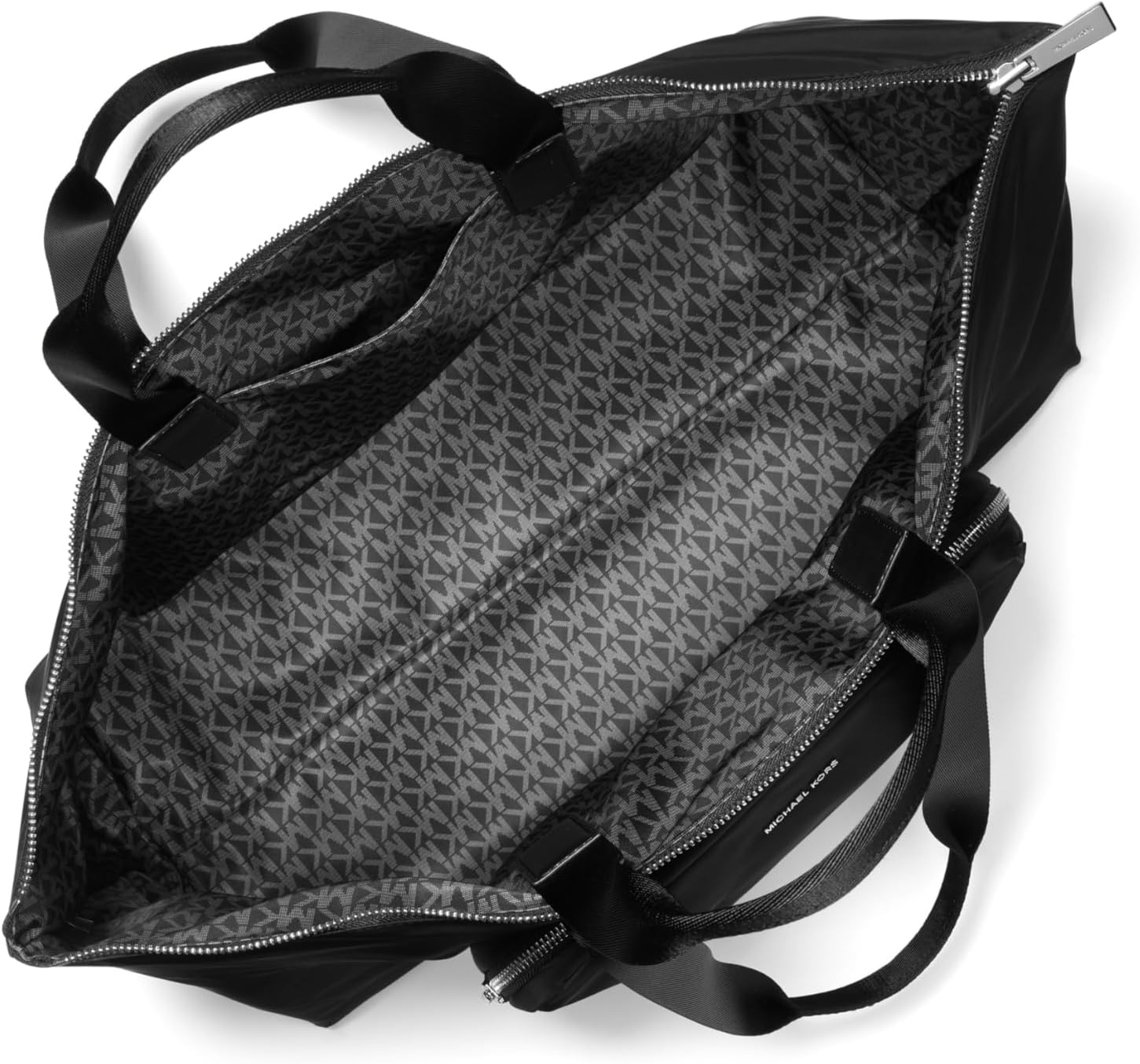 image:imageMichael Kors Womens Tanner Large Packable ToteSilvertone HardwareNylonBlack
