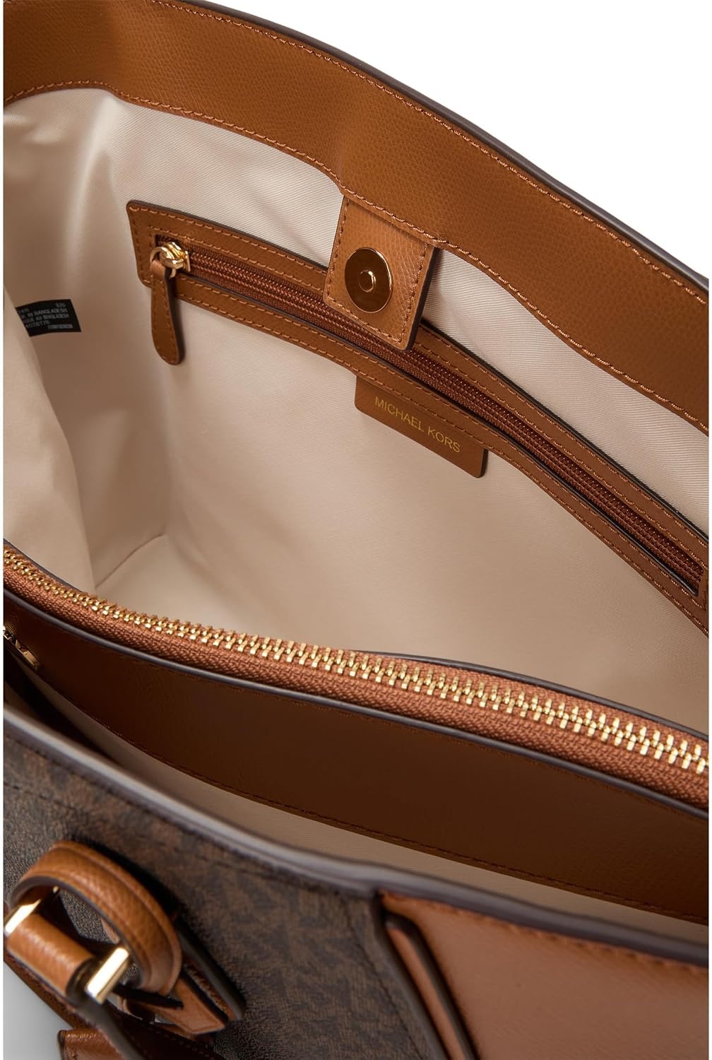 image:imageMichael Kors Womens Taryn Large Multifunctional Topzip Tote BagGoldtone HardwareBrownAcorn