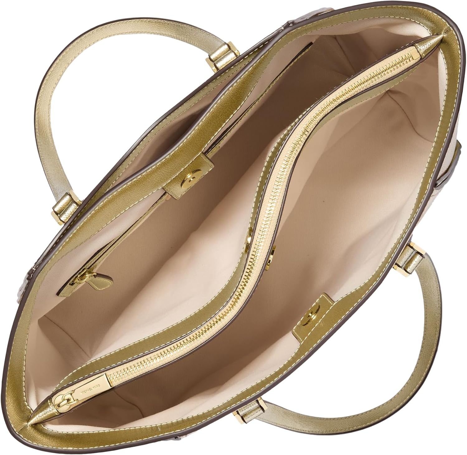 image:imageMichael Kors Womens Taryn Large Multifunctional Topzip Tote BagGoldtone HardwarePale Gold