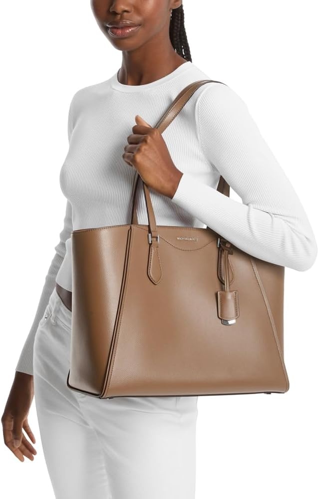image:imageMichael Kors Womens Taryn Large Multifunctional Topzip Tote BagSilvertone HardwareDriftwood