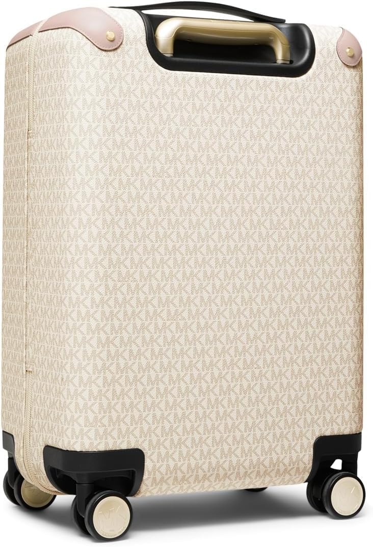 image:imageMichael Kors Womens Travel Small Hardcase TrolleyGoldTone HardwareVanillaSoft Pink
