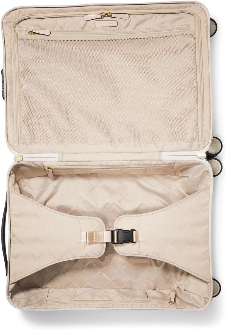 image:imageMichael Kors Womens Travel Small Hardcase TrolleyGoldTone HardwareVanillaSoft Pink