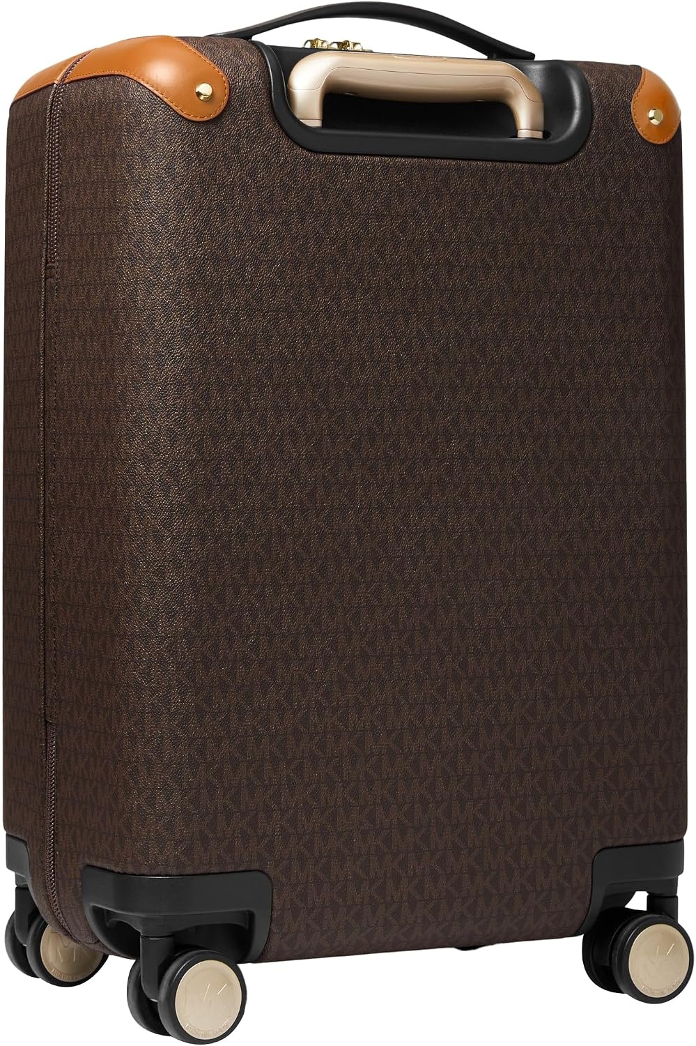 image:imageMichael Kors Womens Travel Small Hardcase TrolleySilverTone HardwareBrownAcorn