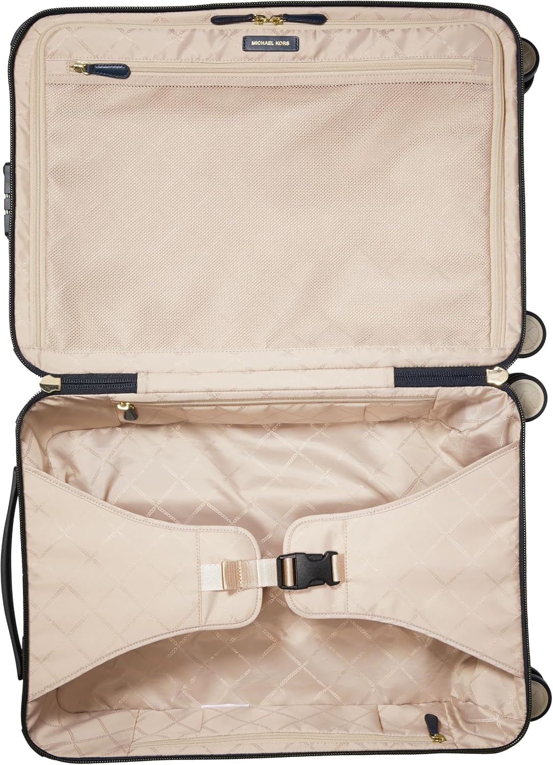 image:imageMichael Kors Womens Travel Small Hardcase TrolleySilverTone HardwareBrownAcorn
