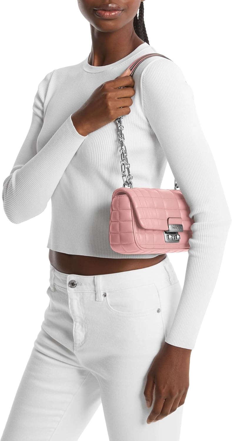 image:imageMichael Kors Womens Tribeca Small Convertible Chain Shoulder BagSmokey Rose