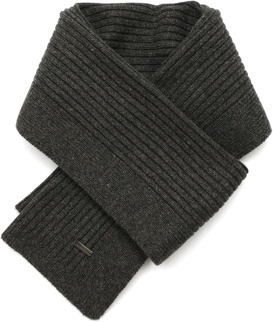image:imageMichael Kors Womens Wide Center Ribbed Scarf Stylish Fashion Accessory Ideal for Cold WeatherCharcoal Melange