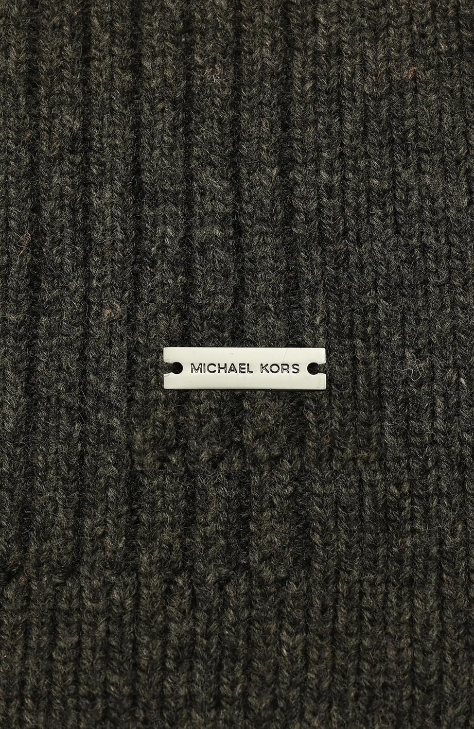 image:imageMichael Kors Womens Wide Center Ribbed Scarf Stylish Fashion Accessory Ideal for Cold WeatherCharcoal Melange