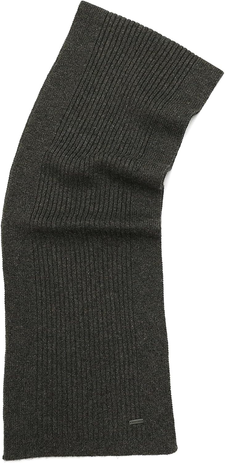 image:imageMichael Kors Womens Wide Center Ribbed Scarf Stylish Fashion Accessory Ideal for Cold WeatherCharcoal Melange