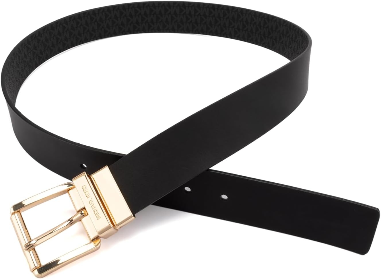 image:imageMichael Kors womens 15 Inch Leather Reversible Belt Stylish Fashion Accessory for Everyday WearBlackGold