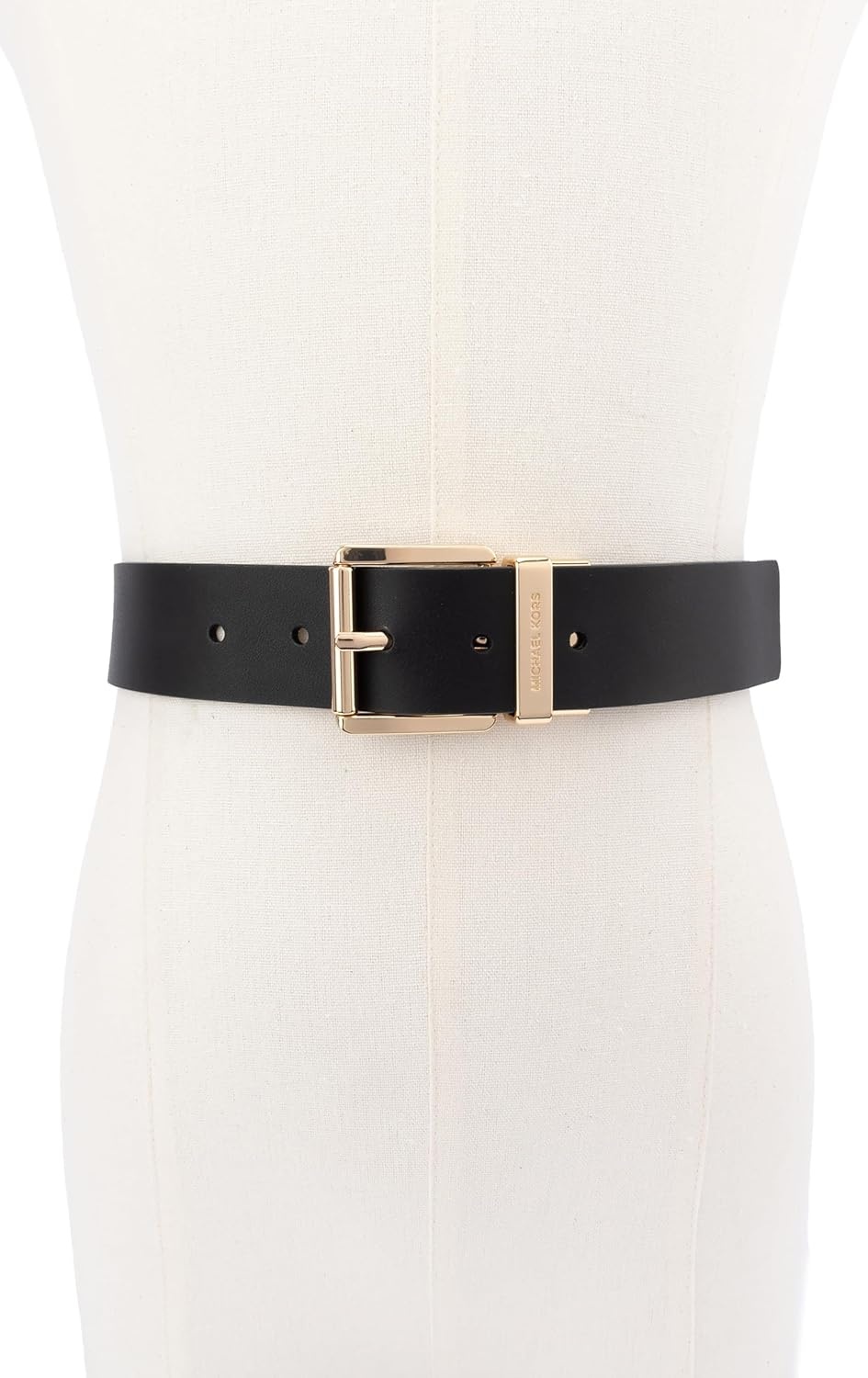 image:imageMichael Kors womens 15 Inch Leather Reversible Belt Stylish Fashion Accessory for Everyday WearBlackGold