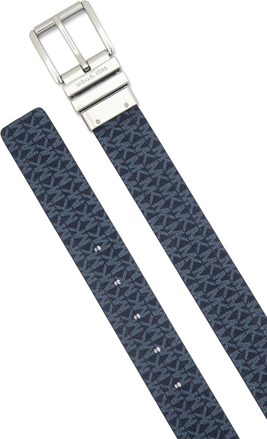 image:imageMichael Kors womens 15 Inch Reversible Belt With Flattened Edge Stylish Fashion AccessoryDark Chambray
